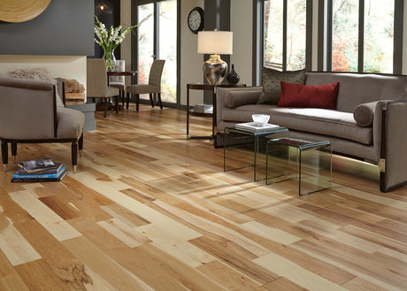 3/4 in. Natural Matte Hickory Prefinished Solid Hardwood Flooring 5 in. Wide