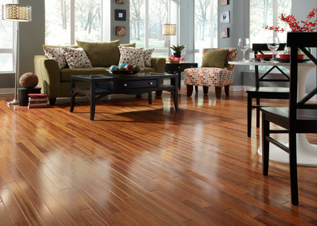 3/4 in. Brazilian Cherry Solid Hardwood Flooring 2.25 in. Wide - As-Is - Stack Out - 693 Sq. Ft.
