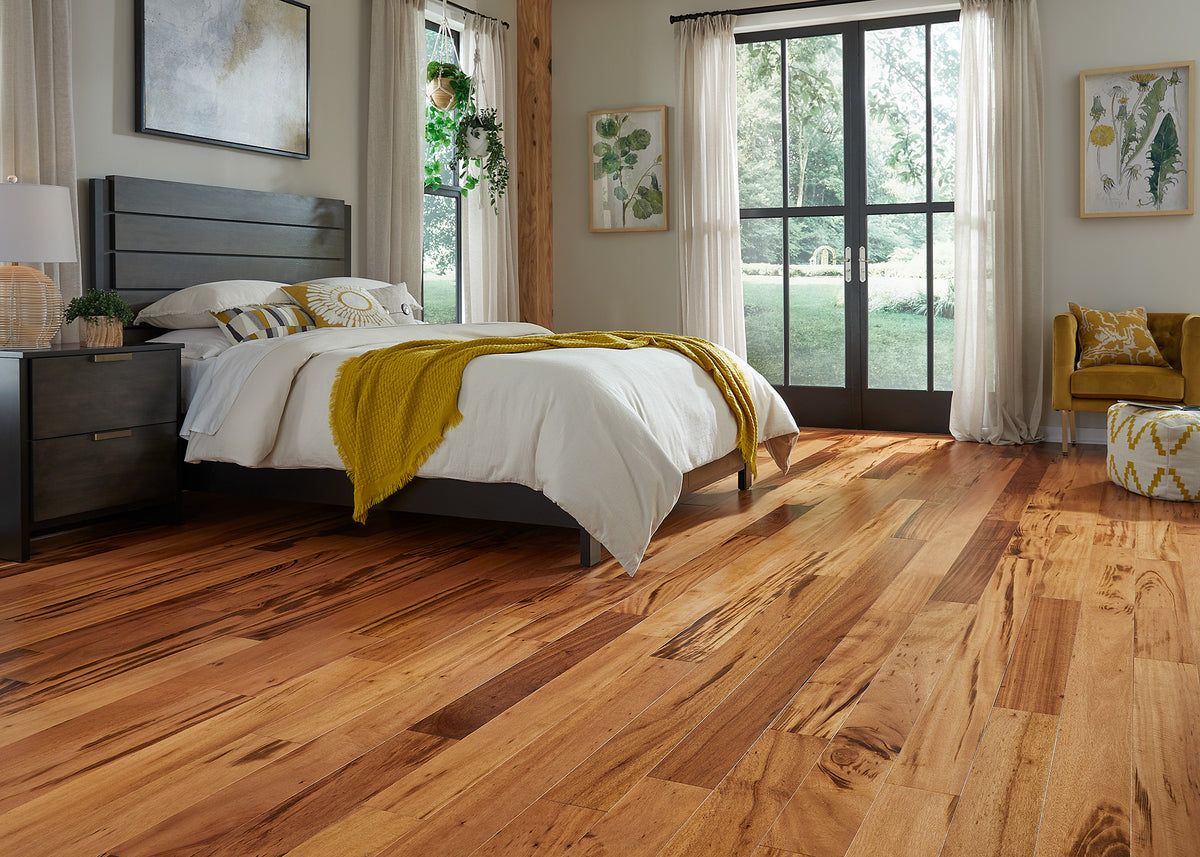 3/4 in. Brazilian Koa Prefinished Solid Hardwood Flooring 5 in. Wide