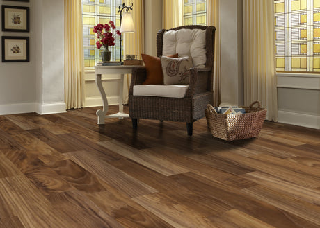 8mm Fairfield County Hickory w/ pad Laminate Flooring 8 in. Wide x 48 in. Long - Sample