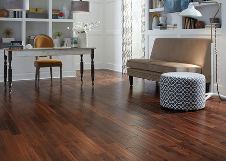 3/4 in. Hazelnut Acacia Distressed Prefinished Solid Hardwood Flooring 3.5 in. Wide