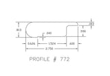 Prefinished Acacia 1/2 in. Thick x 2.75 in. Wide x 6.5 ft. Length Overlap Stair Nose