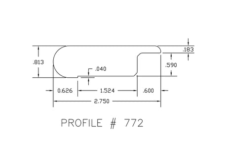 Prefinished Acacia 1/2 in. Thick x 2.75 in. Wide x 6.5 ft. Length Overlap Stair Nose
