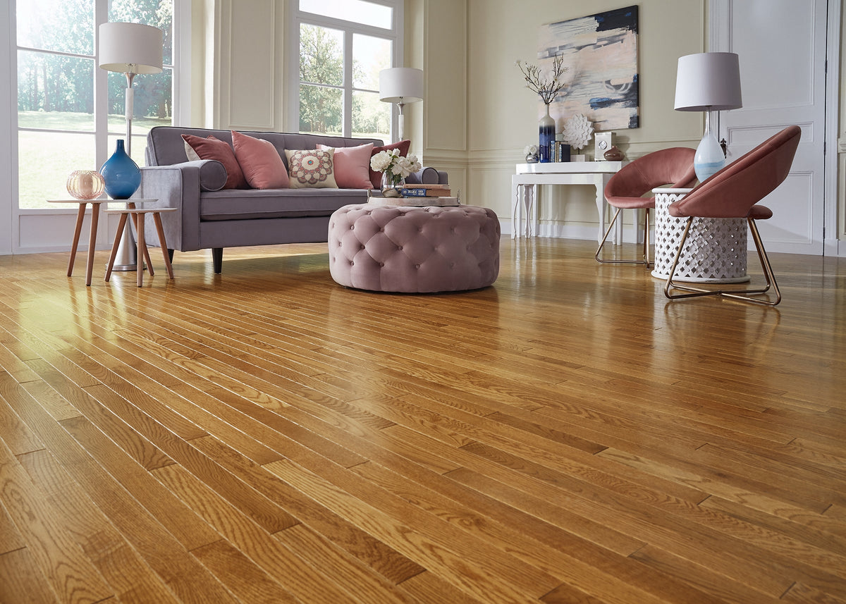 3/4 in. Warm Spice Oak Prefinished Solid Hardwood Flooring 2.25 in. Wide