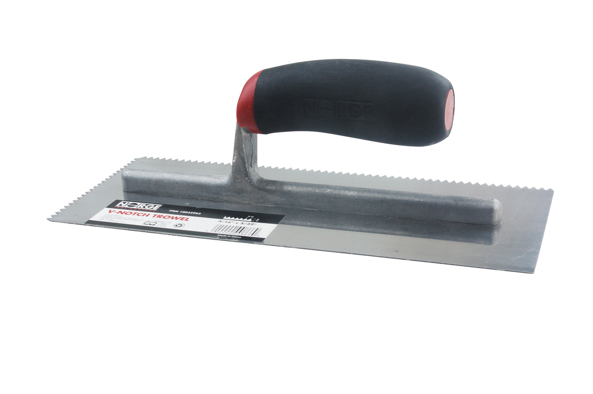 3/16" x 5/32" V-Notch Trowel