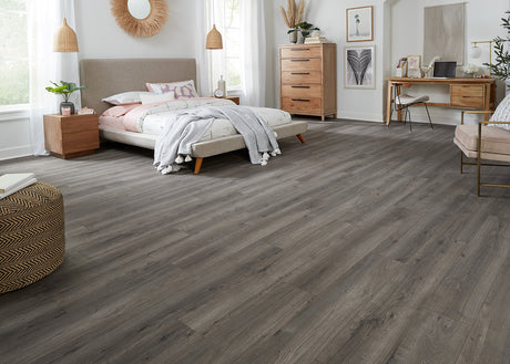 8mm Pewter Oak Laminate Flooring 7.64 in. Wide x 50.63 in. Long - Sample