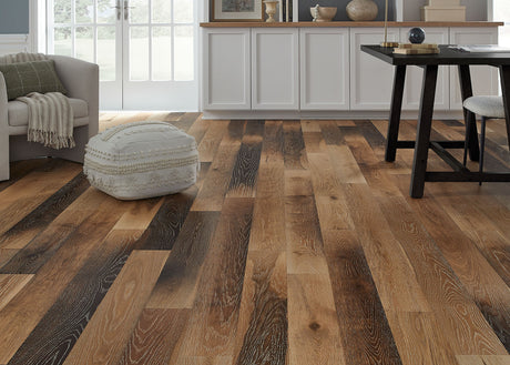3/8 in. Vintage French Oak Distressed Engineered Hardwood Flooring 6.38 in. Wide - Sample