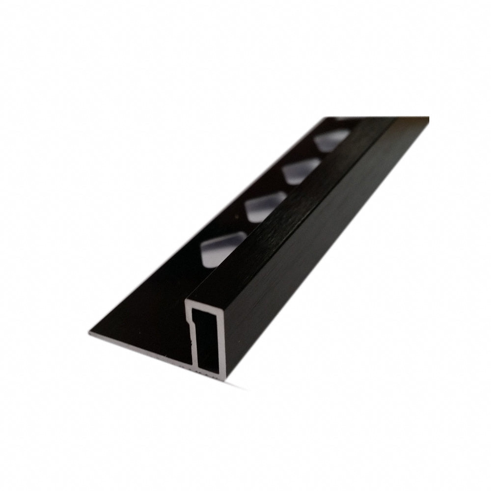 3/8" x 96" Brushed Black Tile Contempo-Edge