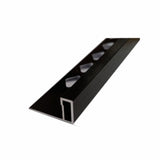 3/8" x 96" Brushed Black Tile Contempo-Edge