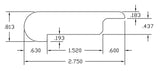 Prefinished French Oak 3/8 in. Thick x 2.75 in. Wide x 6.5 ft. Length Overlap Stair Nose