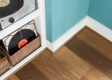 Prefinished Willow Manor Oak 3/4 in. Tall x 0.5 in. Wide x 6.5 ft. Length Shoe Molding