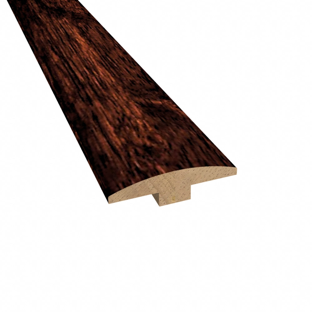 Prefinished Moroccan Cherry Hevea 2 in. Wide x 6.5 ft. Length T-Molding