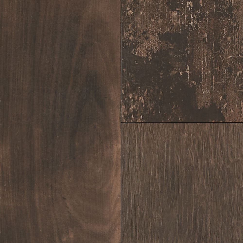 8 in. x 48 in. Smoked Whiskey Oak Porcelain Tile