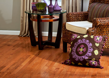 3/4 in. Gunstock Oak Prefinished Solid Hardwood Flooring 3.25 in. Wide
