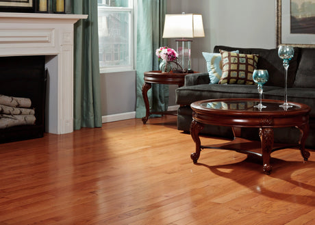 3/4 in. Gunstock Oak Prefinished Solid Hardwood Flooring 3.25 in. Wide