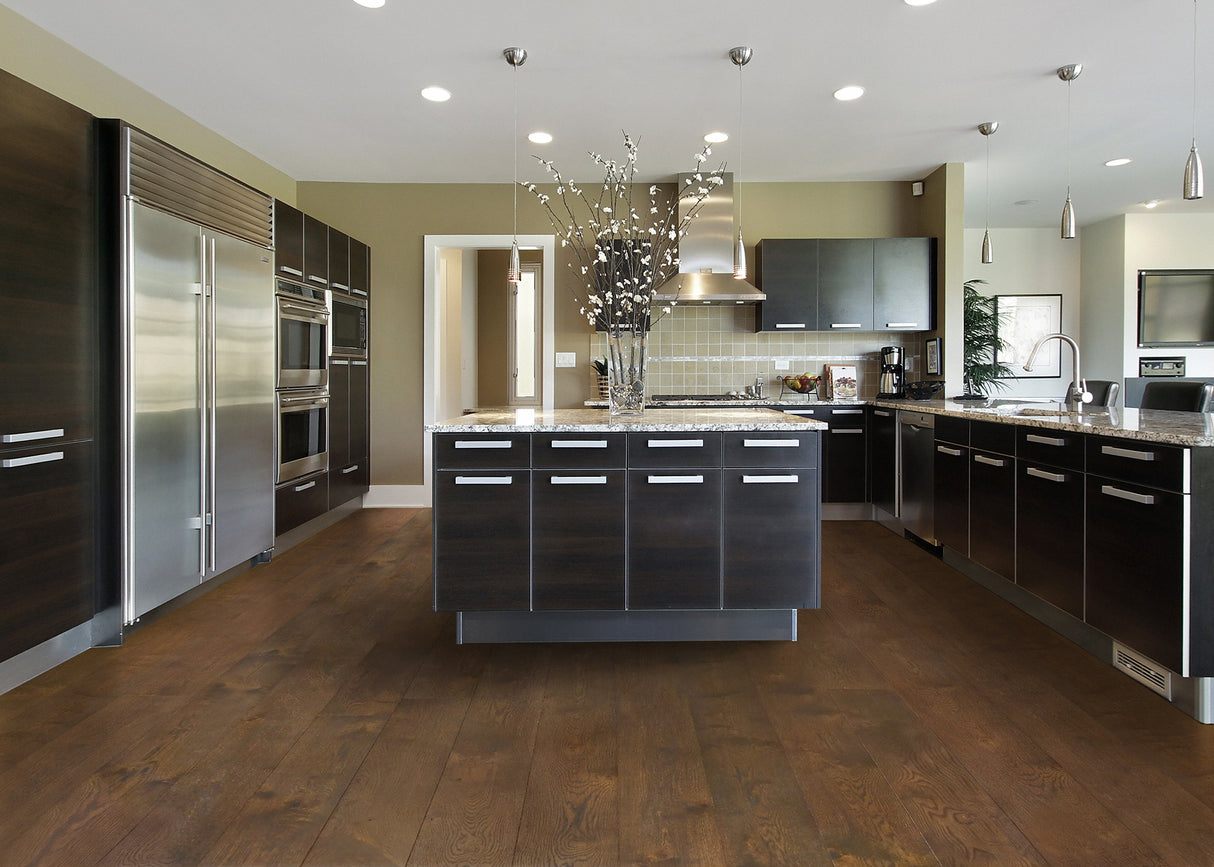 5/8 Milan White Oak Wire Brushed Prefinished Engineered Hardwood Flooring 7.5 in. Wide