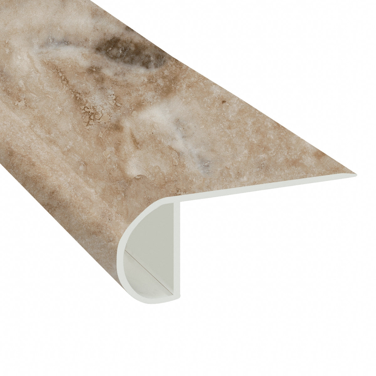 Jove Travertine Waterproof Vinyl 1 in. Thick x 2.23 in. Wide x 7.5 ft. Length Low Profile Stair Nose