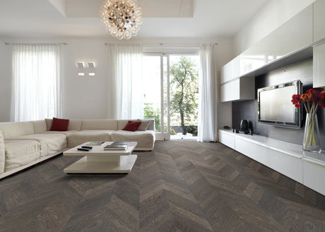 5/8 in. Manhattan Chevron Prefinished Engineered Hardwood Flooring 11.5 in. Wide