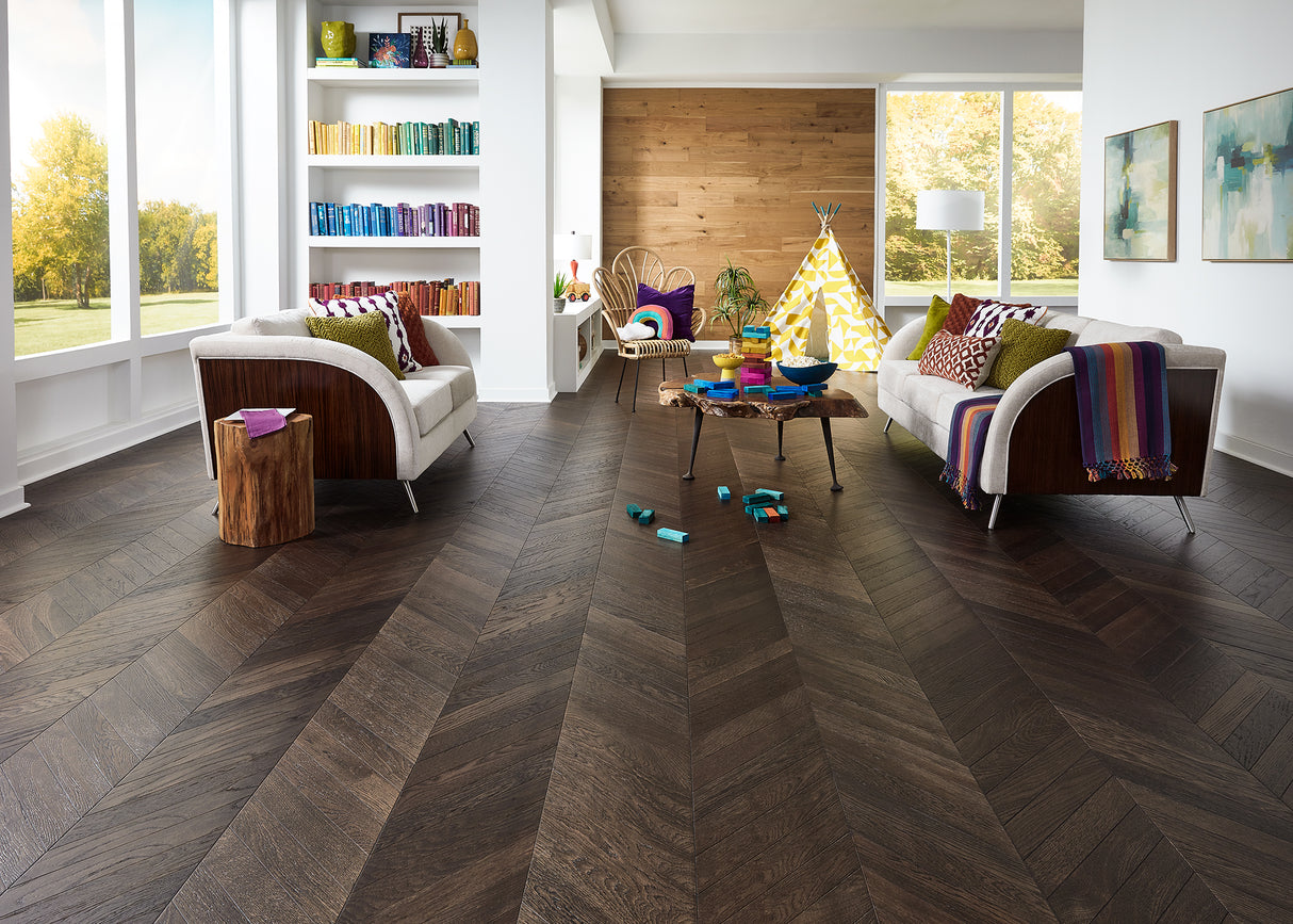 5/8 in. Manhattan Chevron Engineered Hardwood Flooring 11.5 in. Wide - Sample