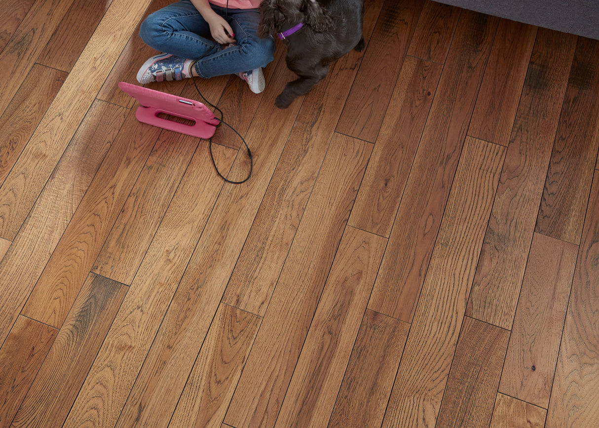 3/4 in. Pepperell Hickory Prefinished Solid Hardwood Flooring 5 in. Wide