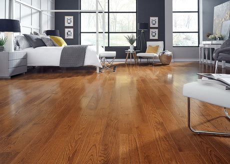 3/4 in.Saddle Red Oak Prefinished Solid Hardwood Flooring 2.25 in. Wide