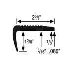 Commercial Rubber #3 Stair Nosing 2-5/8 in. x 9 ft. - Black
