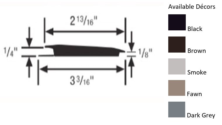 Commercial Rubber Traffic Transition 9 ft. - Brown