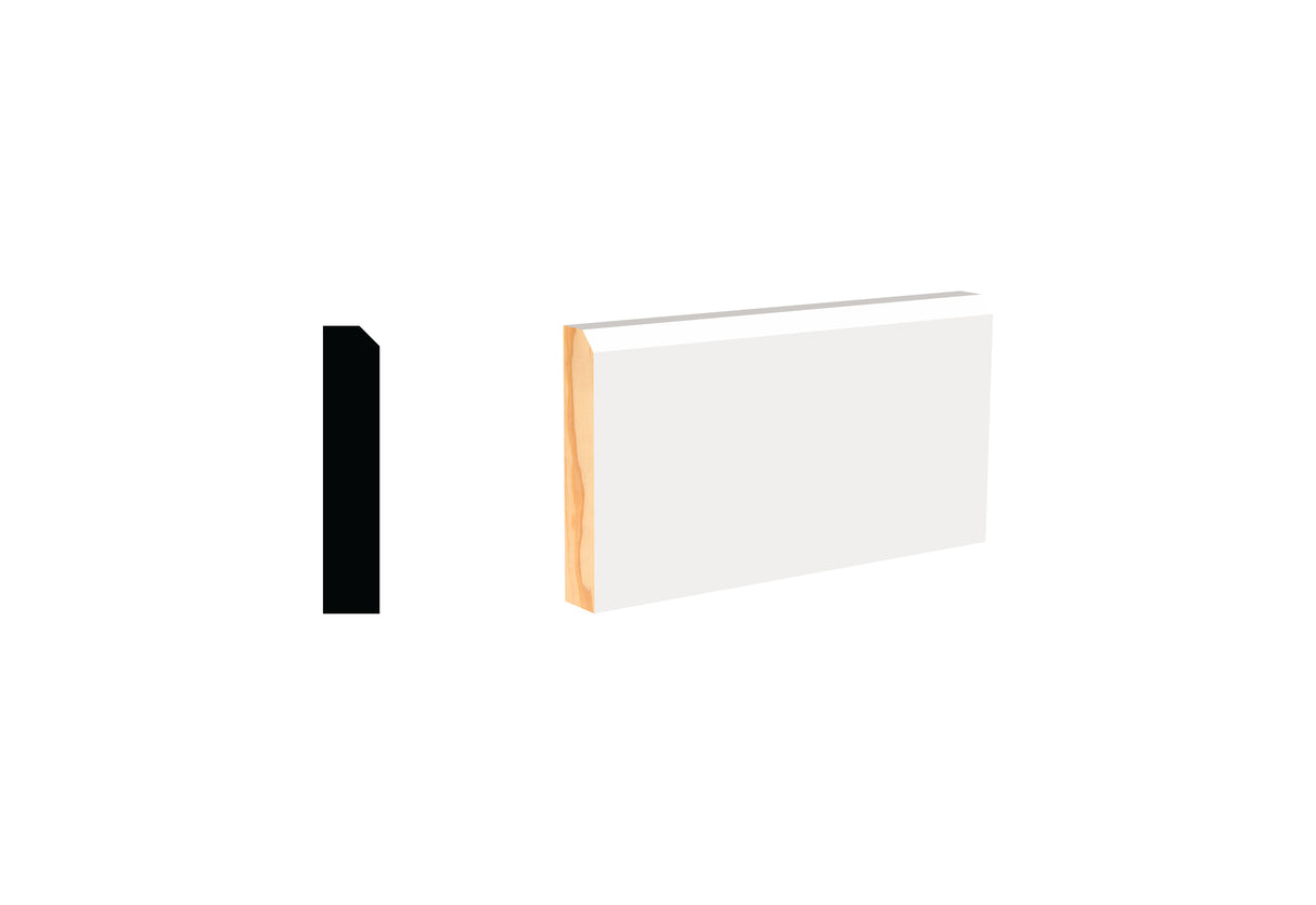 WMPM9974C 11/16 in. Thick x 3-1/2 in. Tall x 12 ft. Length Modern Farmhouse Casing Molding