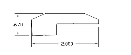 Prefinished Hatteras Hickory 2 in. Wide x 6.5 ft. Length Threshold
