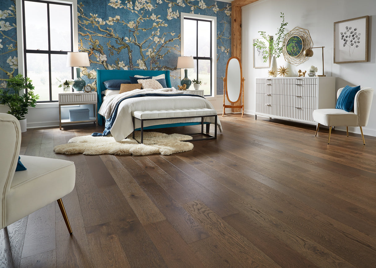 3/8 in. Big Horn Oak Distressed Prefinished Engineered Hardwood Flooring 6.38 in. Wide