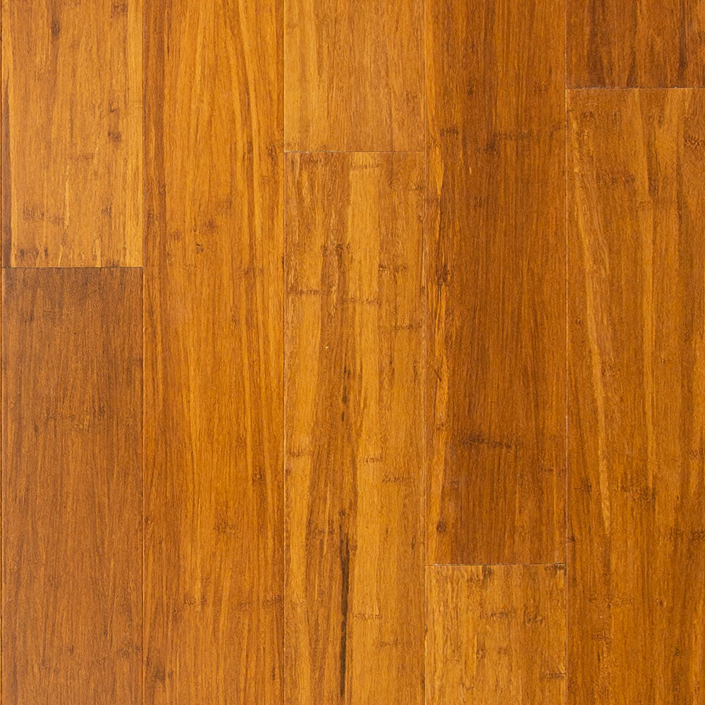 3/8 in. Carbonized Strand Smooth Wide Plank Engineered Click Bamboo Flooring 5.13 in. Wide - Sample