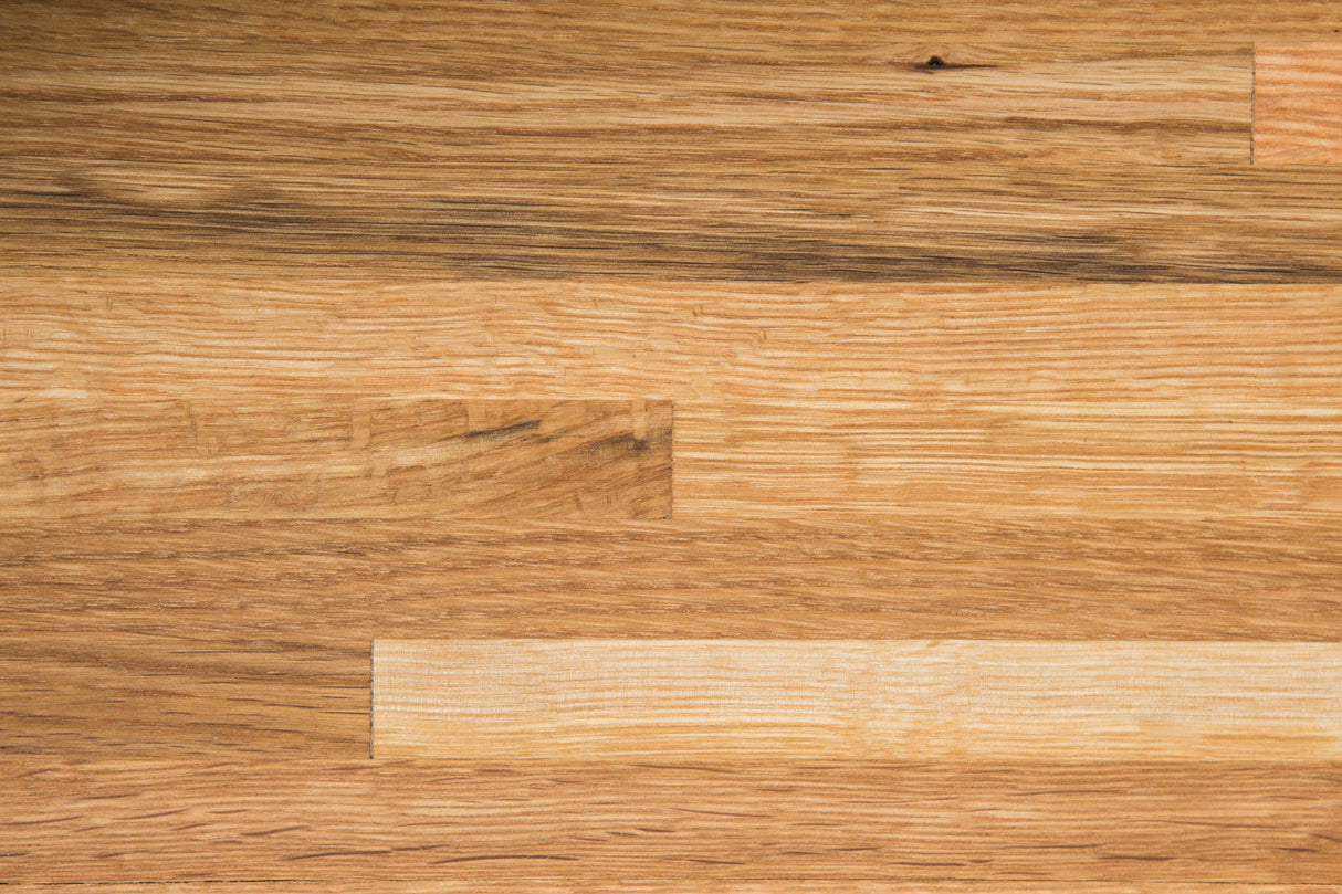 Unf. Signature White Oak 12 ft. L x 25 in. W x 1-1/2Â  in. Thick Solid Butcher Block Countertop