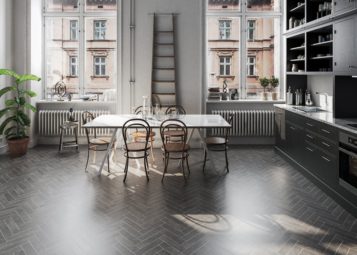 8mm Burgess Gray Brick 24 Hour Water-Resistant Laminate Flooring 11.5 in. Wide x 46.57 in. Long - As-Is - Stack Out - 807.12 Sq. Ft.