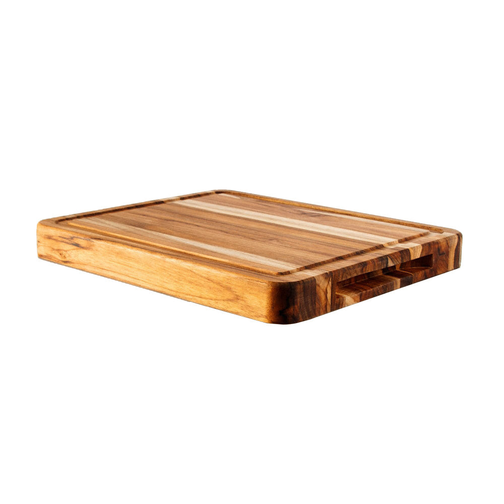 Unf. Essential Teak 15 in. L x 11 in. W x 1-3/8 in. Thick Solid Butcher Block Cutting Board
