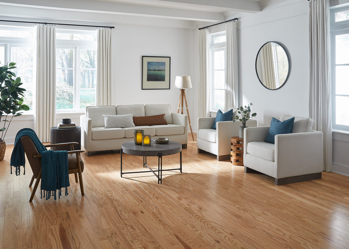 3/8 in. Red Oak Prefinished Engineered Hardwood Flooring 3 in. Wide
