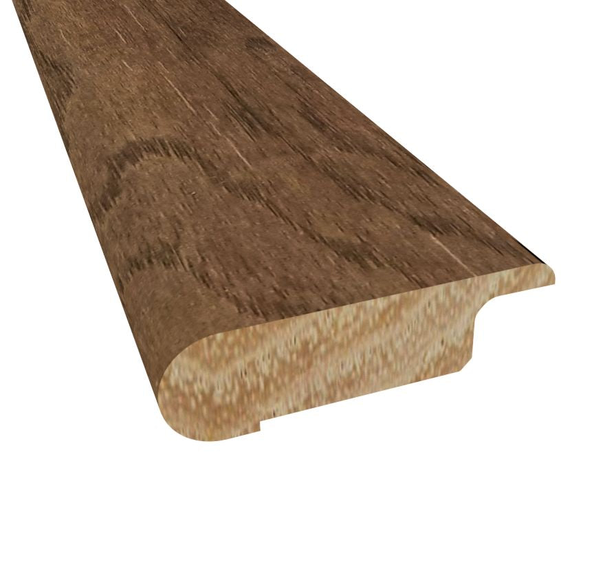 Prefinished Cassidy Hickory 3/8 in. Thick x 2.75 in. Wide x 6.5 ft. Length Overlap Stair Nose