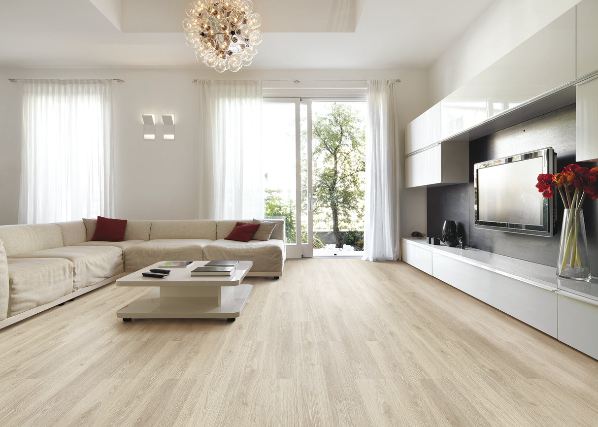 6mm Limed Grey Oak Water-Resistant Cork Flooring 1225mmx195mm