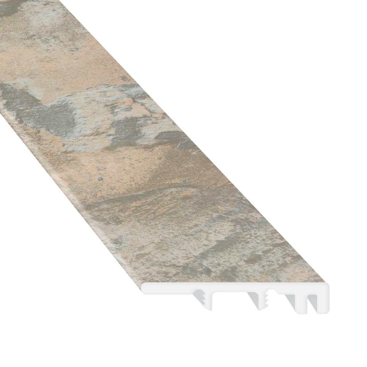 Pewter Travertine Vinyl Waterproof 1.5 in wide x 7.5 ft Length End Cap