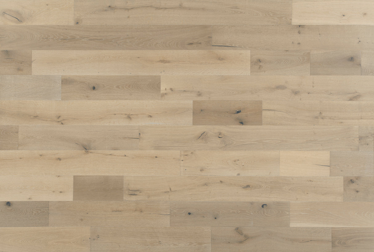5/8 in. Platinum Coast White Oak Distressed Engineered Hardwood Flooring 9.5 in. Wide - Sample