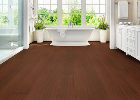 7mm w/pad Toasted Caramel Distressed Water-Resistant Strand Engineered Bamboo Flooring 7.5 in Wide - As-Is - Stack Out - 291.98 Sq. Ft.