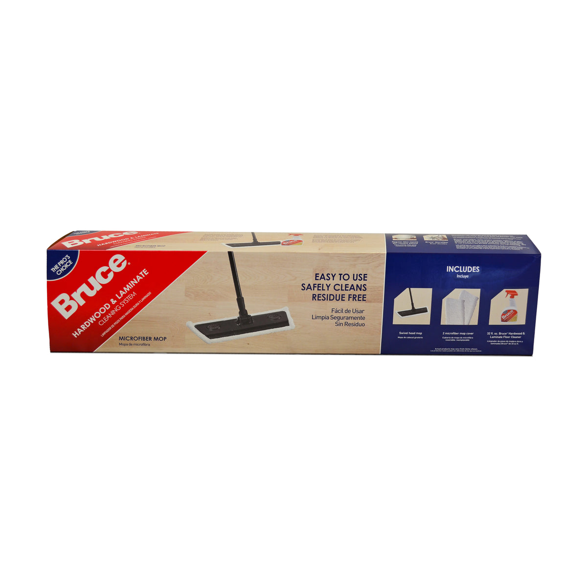 Hardwood & Laminate Cleaning System Kit with Microfiber Mop Cover