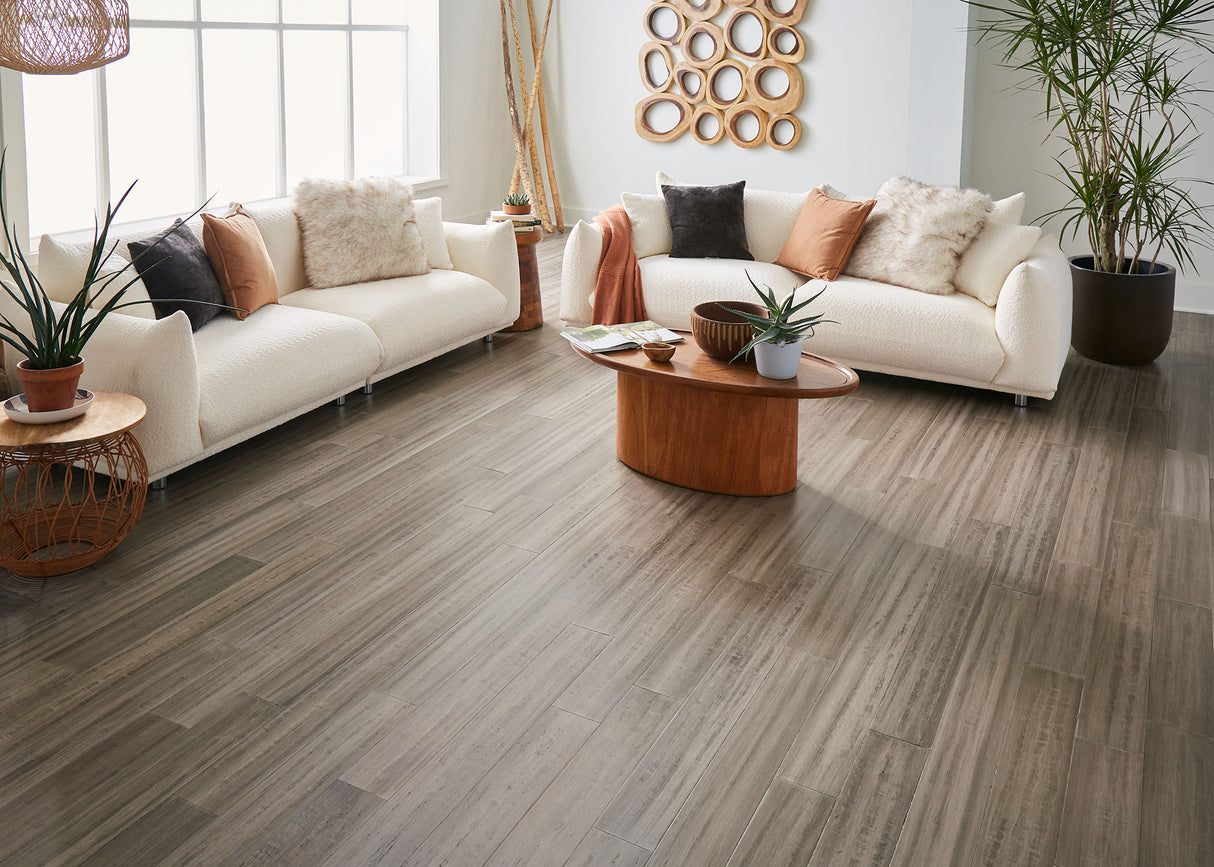 3/8in. Cordova Distressed Click Strand Engineered Bamboo Flooring 5.12 in. Wide