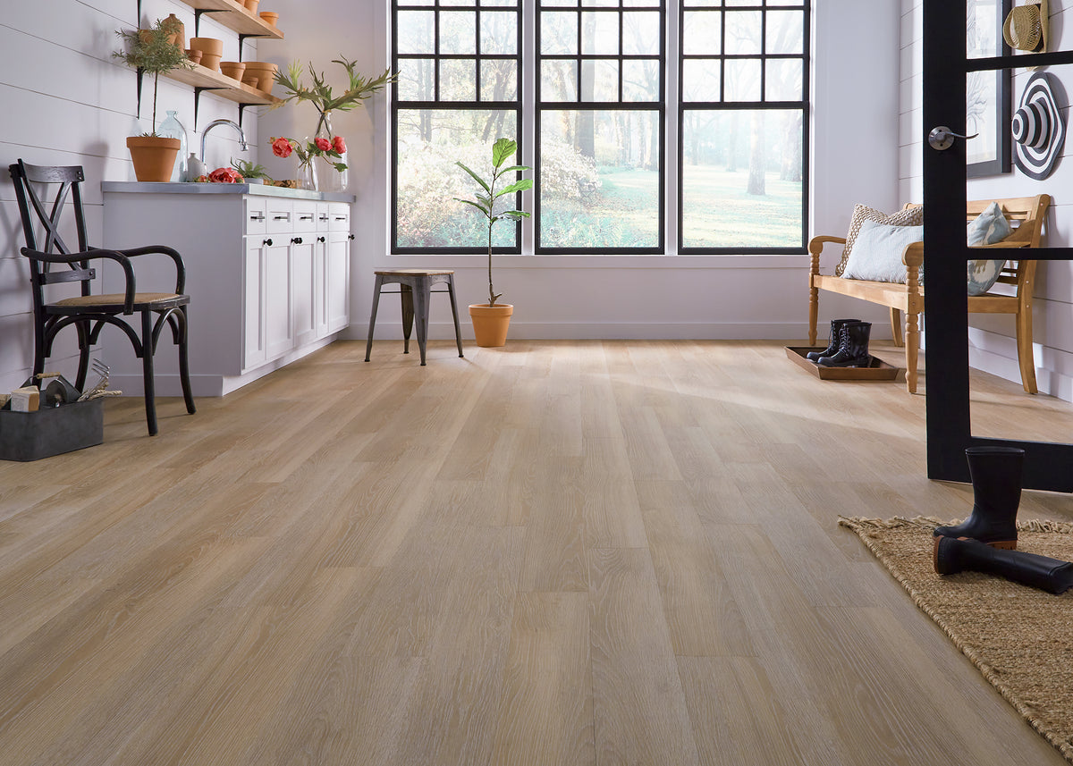 5mm w/pad Milner Pass Oak Waterproof Rigid Vinyl Plank Flooring 5.75 in. Wide x 48 in. Long