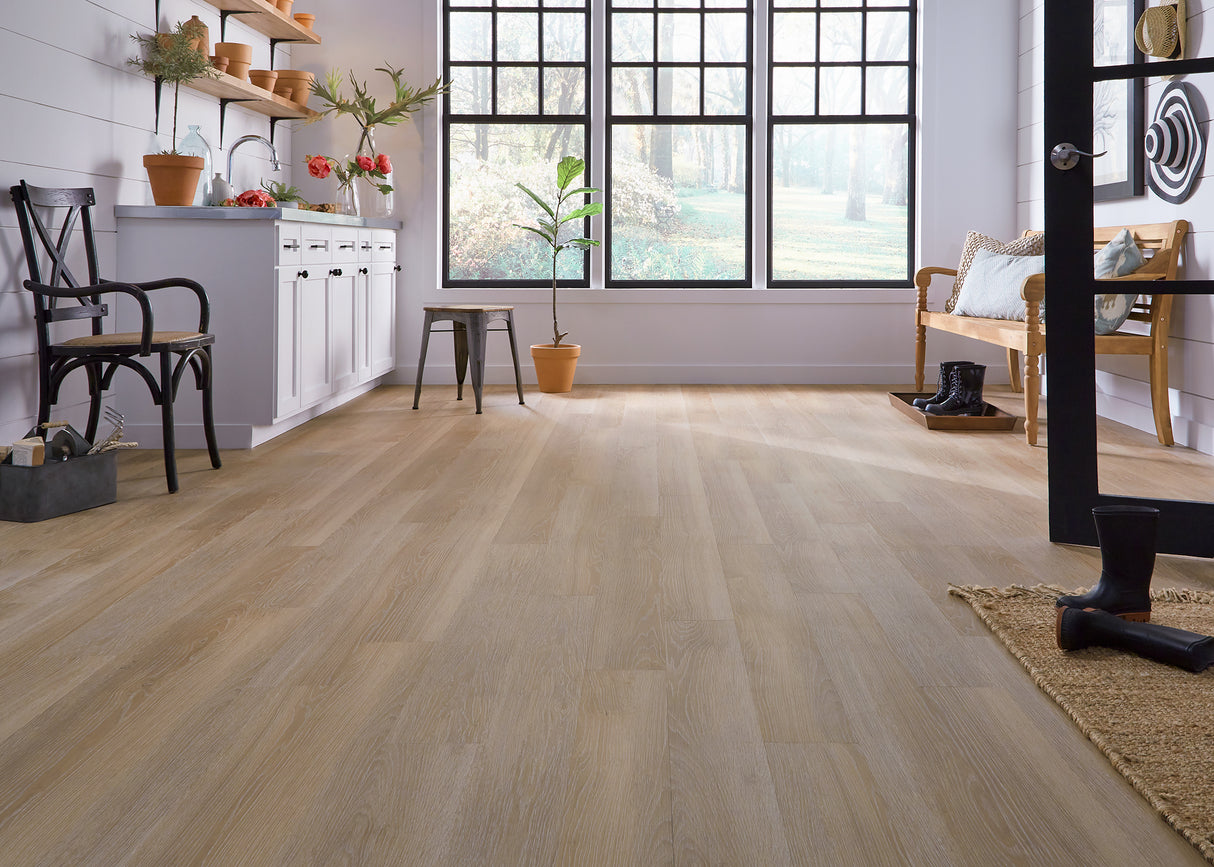 5mm w/pad Milner Pass Oak Waterproof Rigid Vinyl Plank Flooring 5.75 in. Wide x 48 in. Long