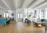 9mm w/pad Bay Bridge Oak Water-Resistant Hybrid Resilient Flooring 7.56 in. W x 50.63 in. L Sample