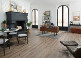 9mm w/pad Sagrada Bridge Oak Water-Resistant Hybrid Resilient Flooring 7.6 in. Wide x 50.63 in. Long