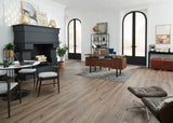 9mm w/pad Sagrada Bridge Oak Water-Resistant Hybrid Resilient Flooring 7.6 in. Wide x 50.63 in. Long