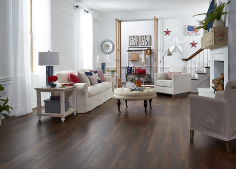 5mm w/pad Rivers Edge Oak Waterproof Rigid Vinyl Plank Flooring 5.75 in. Wide x 48 in. Long - As-Is - Stack Out - 438.61 Sq. Ft.