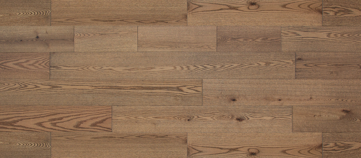 7/16 in. Fontana Red Oak Distressed Prefinished Engineered Hardwood Flooring 7.4 in. Wide