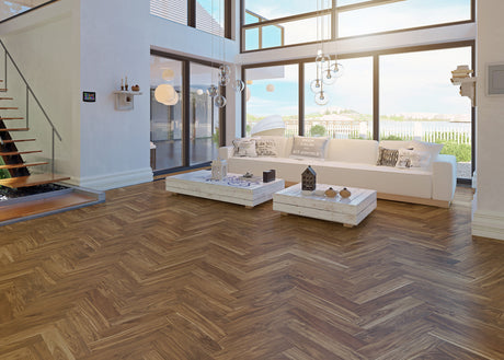9/16 in. Herringbone Acacia Prefinished Engineered Hardwood Flooring 3.54 in. Wide